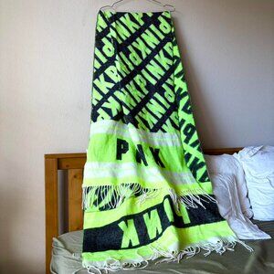 PINK Victoria's Secret Neon Green Large Oversized Scarf